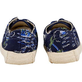 YMC Navy Patterned Trainers