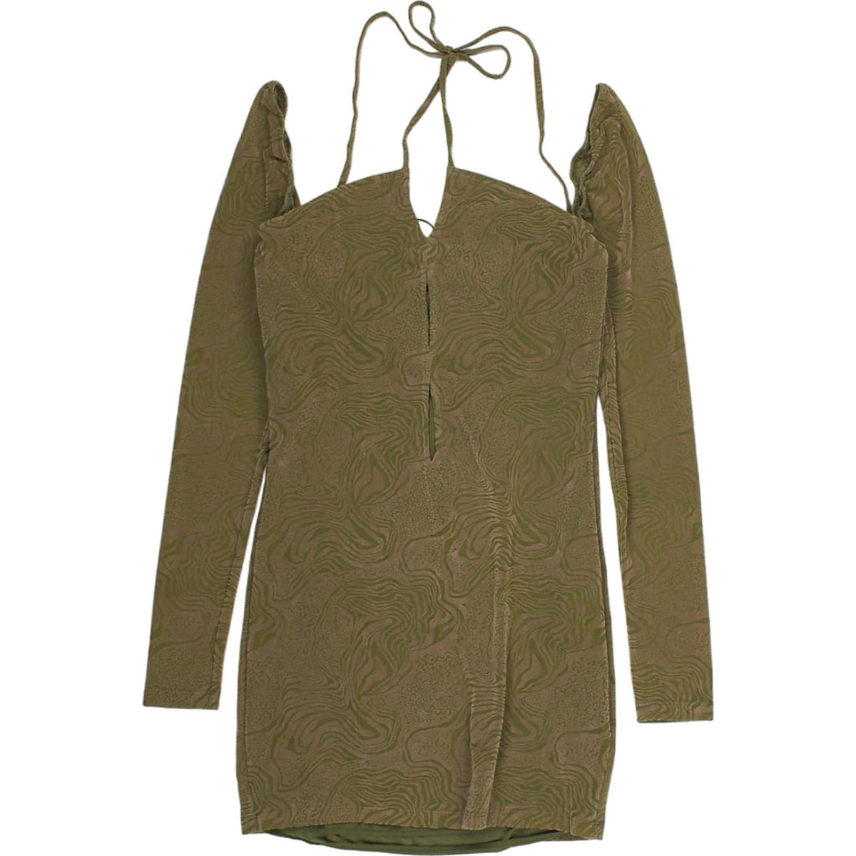 Motel Olive Long Sleeve Devore Dress