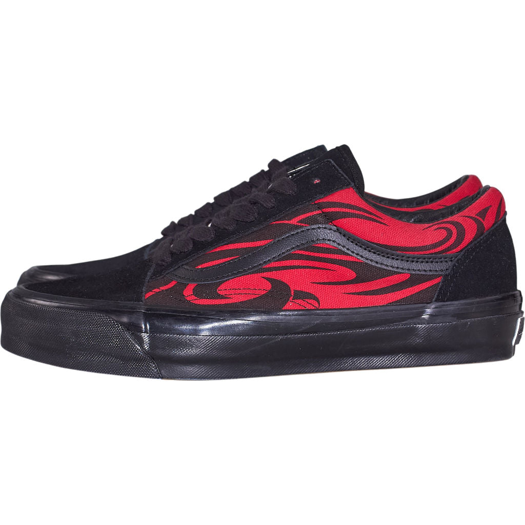 Vans Black Red Flame LX Old Skool Trainers