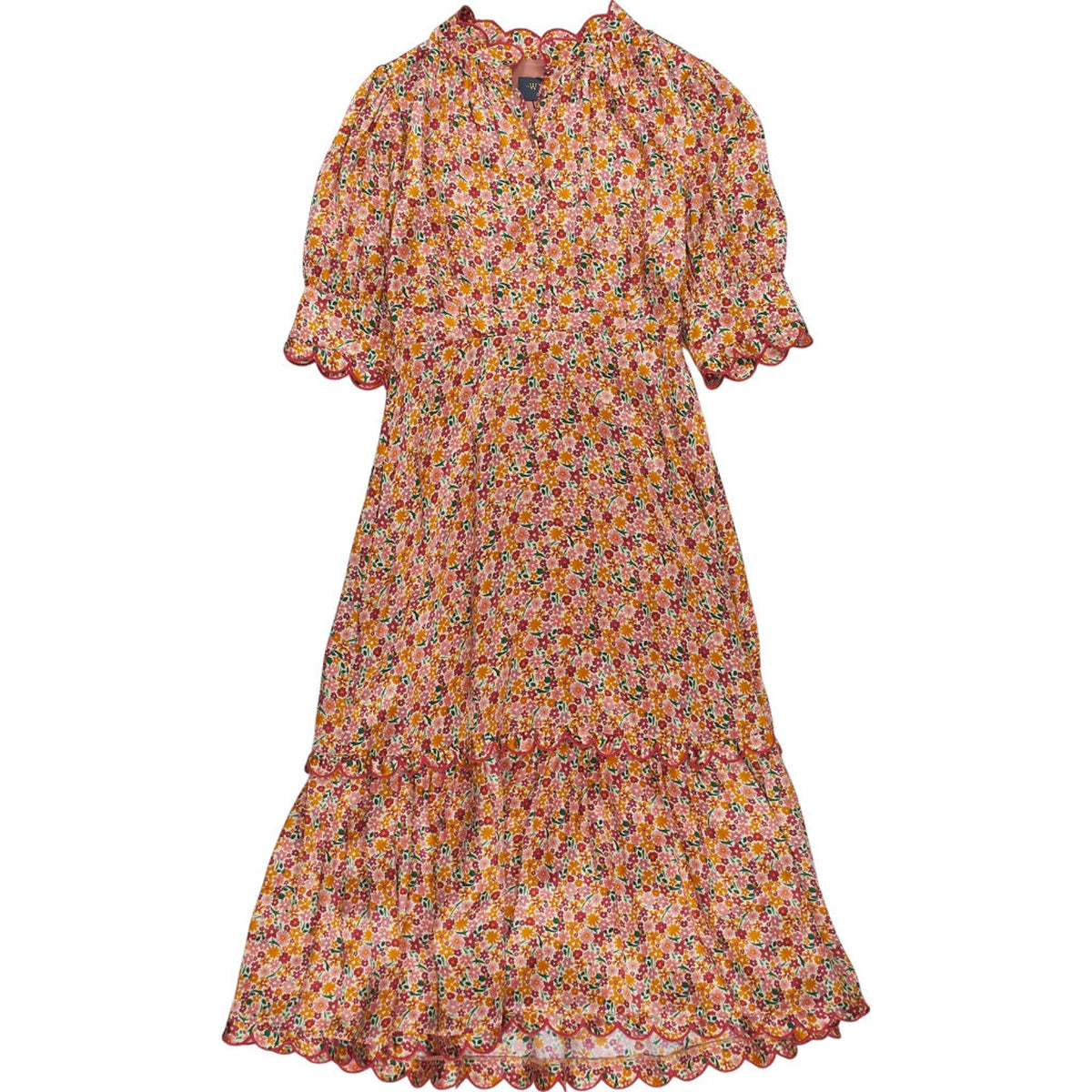 WYSE  Floral Silk Satin Dress