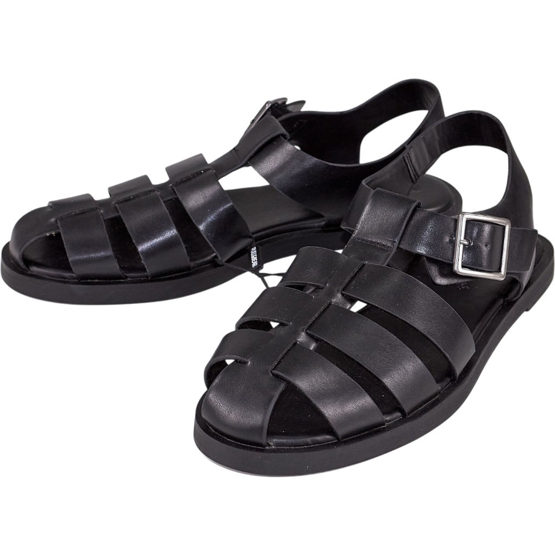 Pull&Bear Black Buckle Sandals