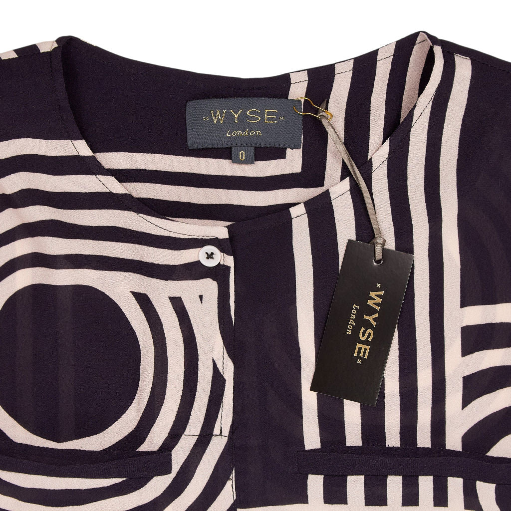 Wyse Black Ivory Patterned Shirt