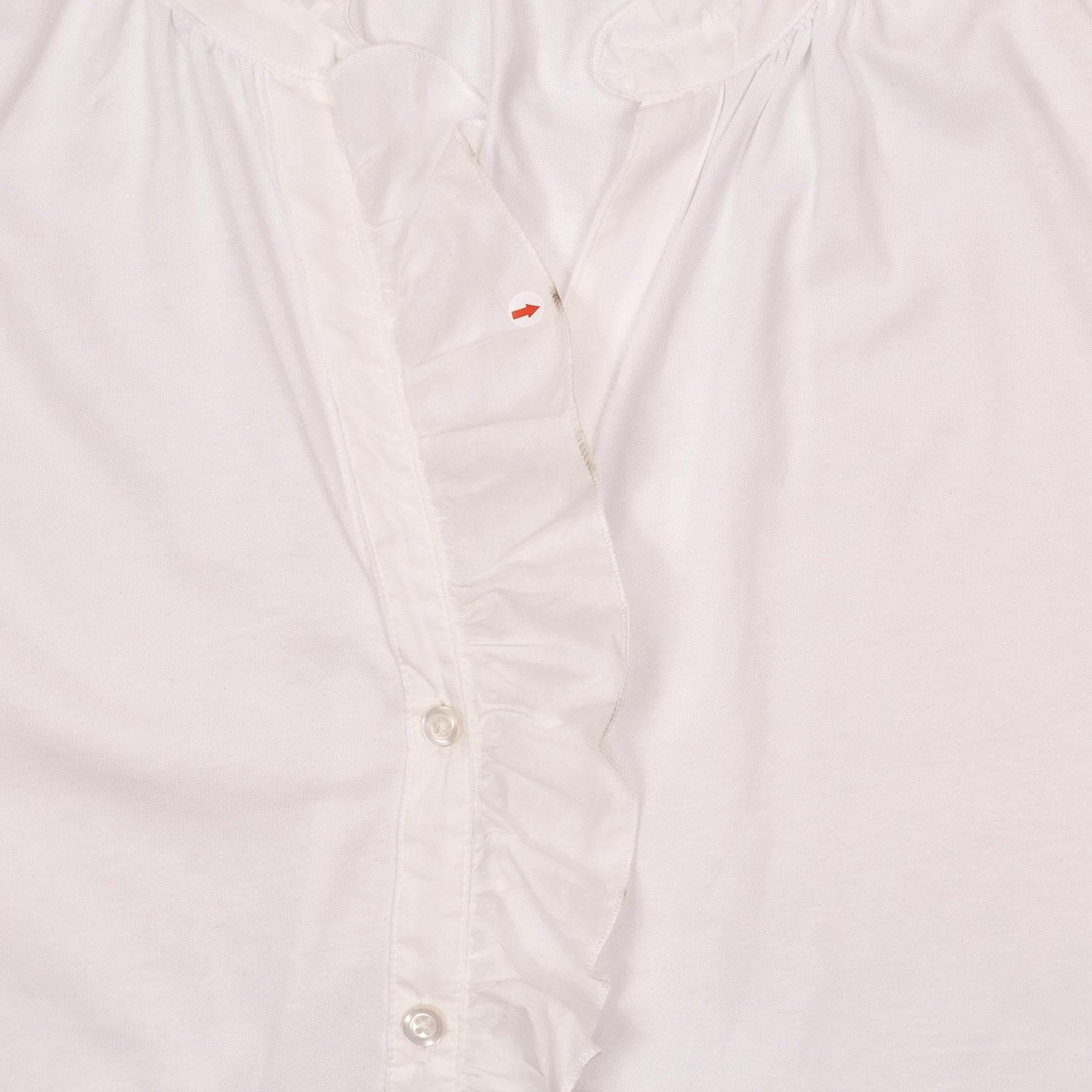 NRBY White Long  Ruffle Blouse