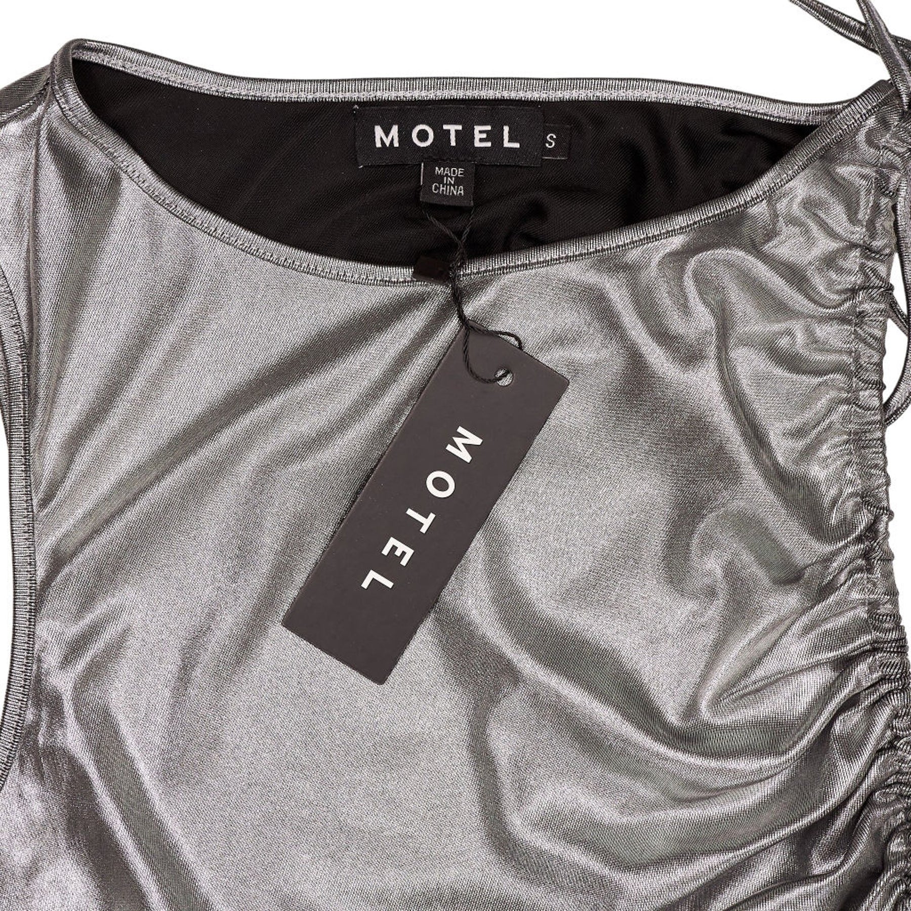 Motel Silver Metallic Hagne Top