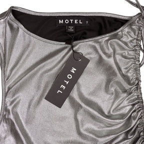 Motel Silver Metallic Hagne Top