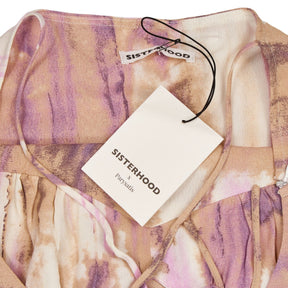 Sisterhood Purple Print Strappy Dress