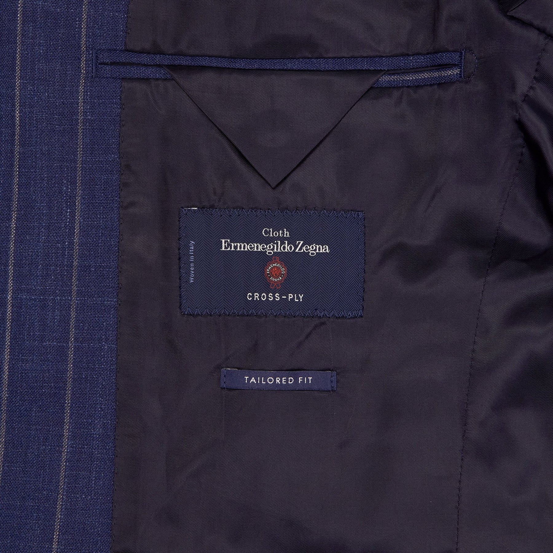 Ermenegildo Zegna Blue Pinstripe Tailored Jacket