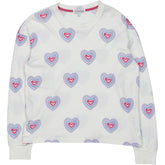P.J. Salvage White Heart Print Pajama Top
