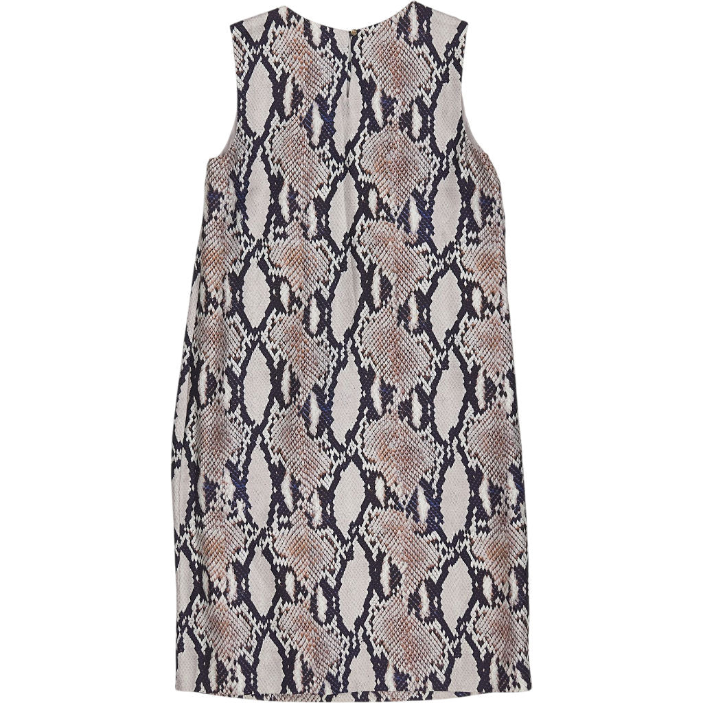 St. Emile Grey Silk Snake Print Dress