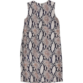 St. Emile Grey Silk Snake Print Dress