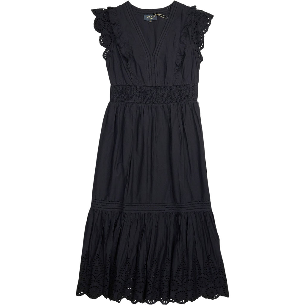 WYSE Black Olive Midi Dress