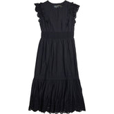 WYSE Black Olive Midi Dress