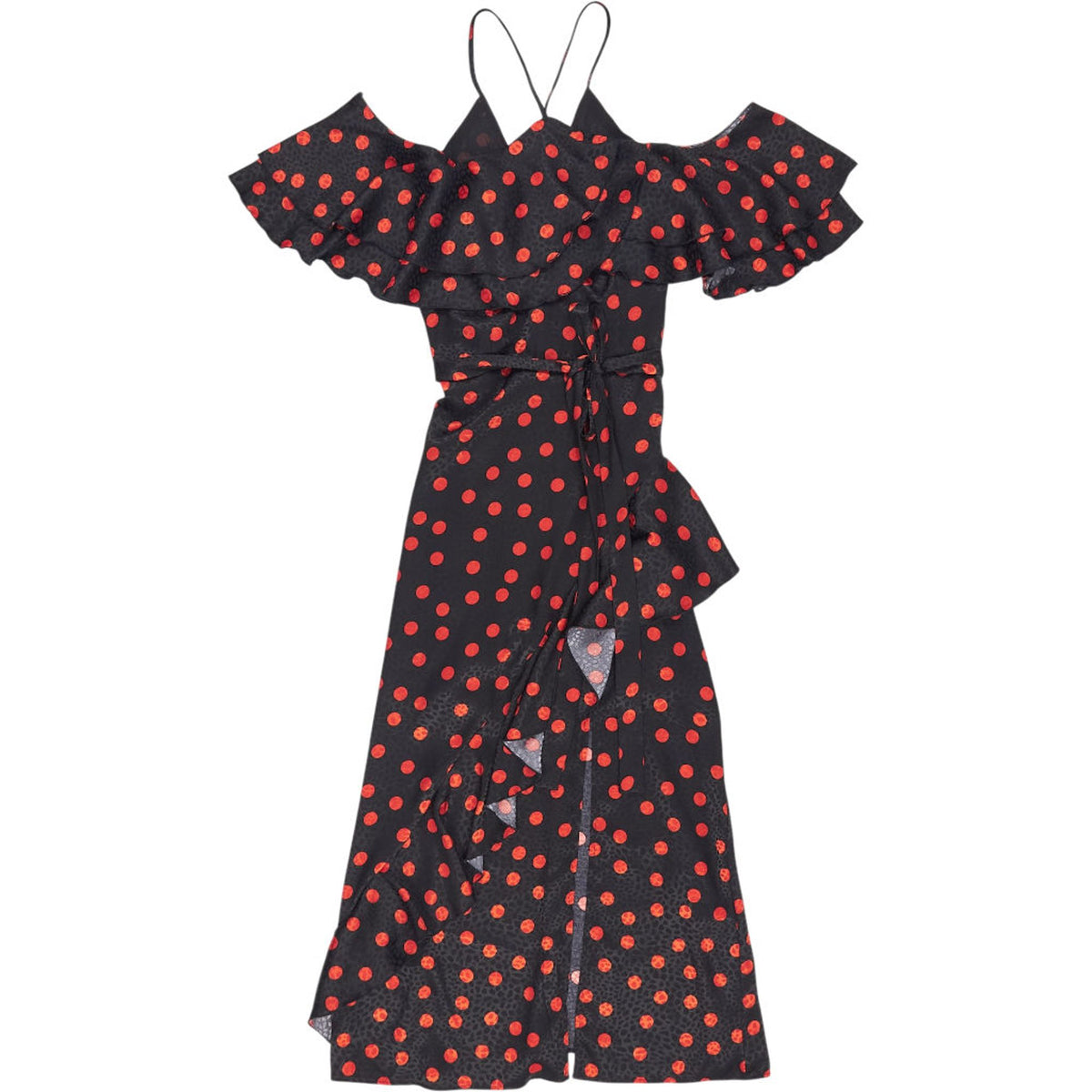Damsel Black Polka Dot Ana Printed Dress