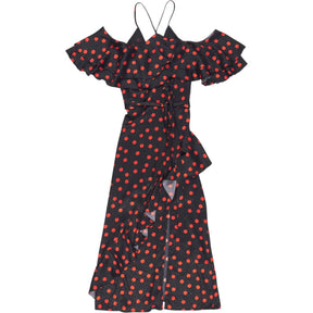 Damsel Black Polka Dot Ana Printed Dress