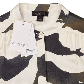 Aligne Ivory Wave Khloe Maxi Dress