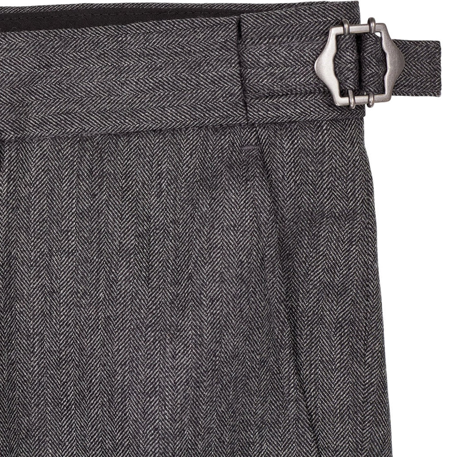 Moss London Grey Skinny Fit Wool Trousers