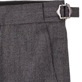 Moss London Grey Skinny Fit Wool Trousers