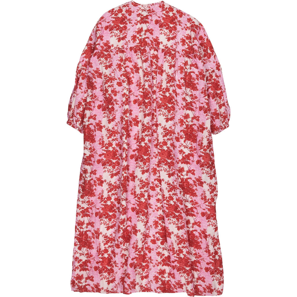 By Walid Pink Red Floral Dress