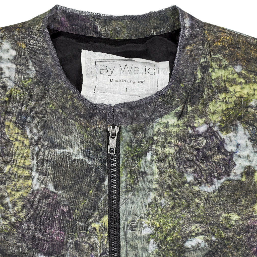 By Walid Multicolour Silk Bomber Jacket