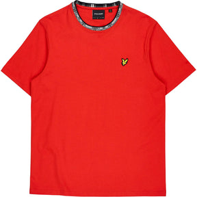 Lyle & Scott Red Contrast Collar T-Shirt