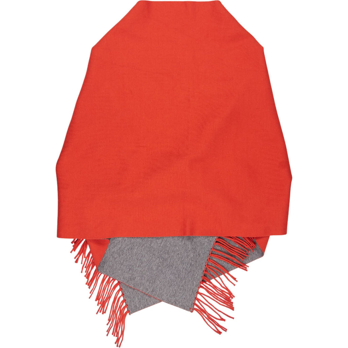 Orange Fringed Open Cardigan