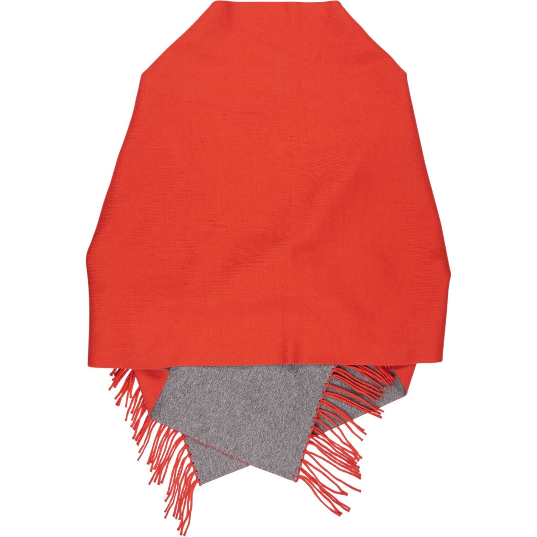 Orange Fringed Open Cardigan