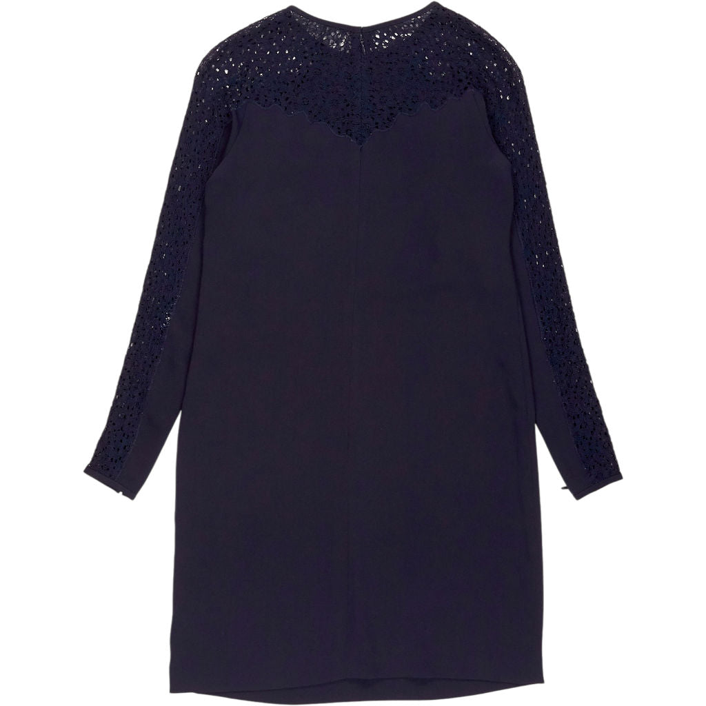 Reiss Navy Lace Sleeve Caryn Dress