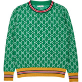 The House of Retro Green Patterned Jumper