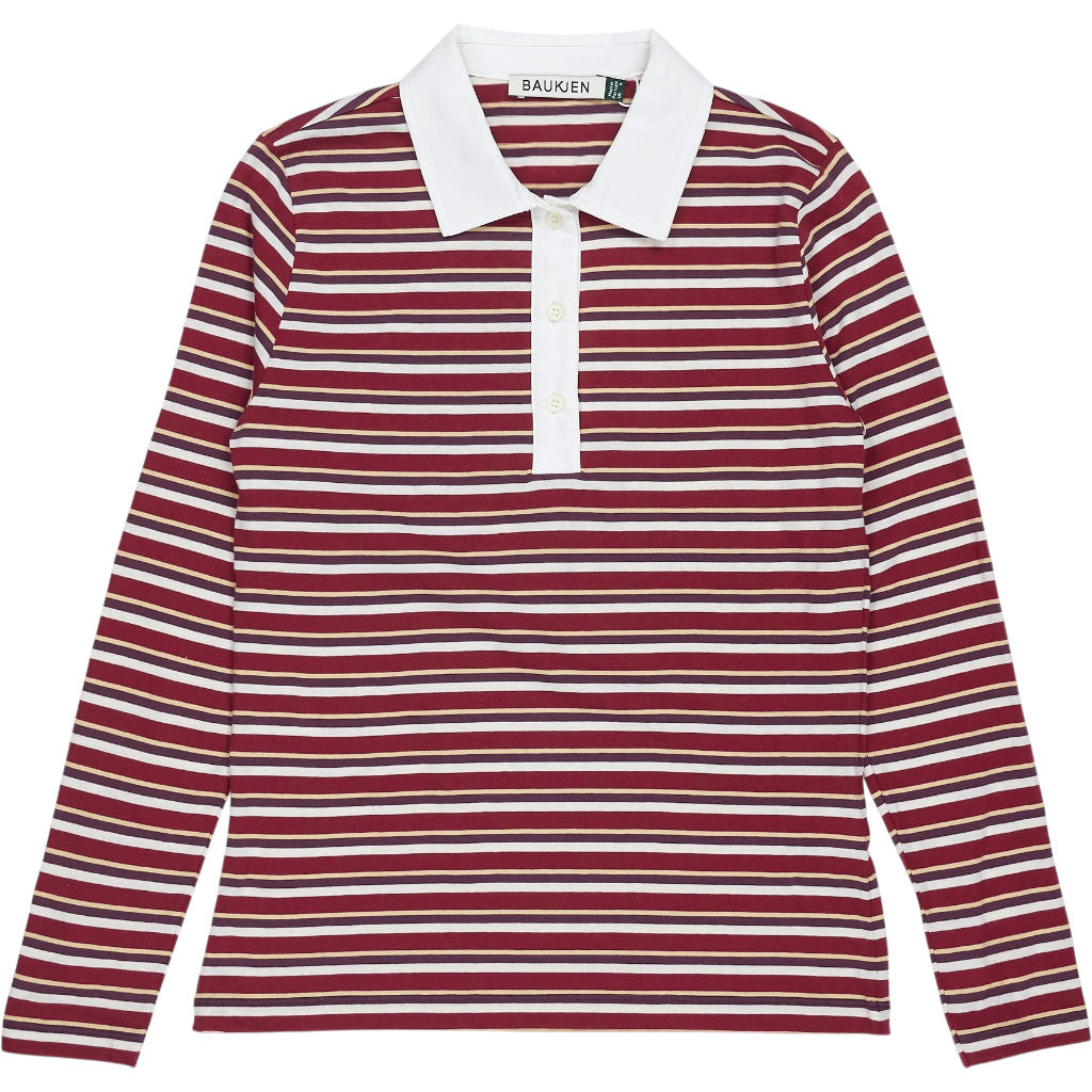 Baukjen Burgundy Esra Organic Cotton Polo Top