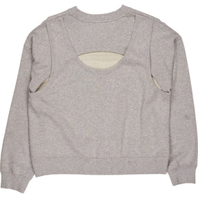 Hush Grey Marl Back Detail Sweatshirt