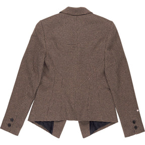 AllSaints Brown Check Wool Blazer