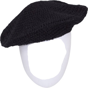 The Upside Black Crochet Beret