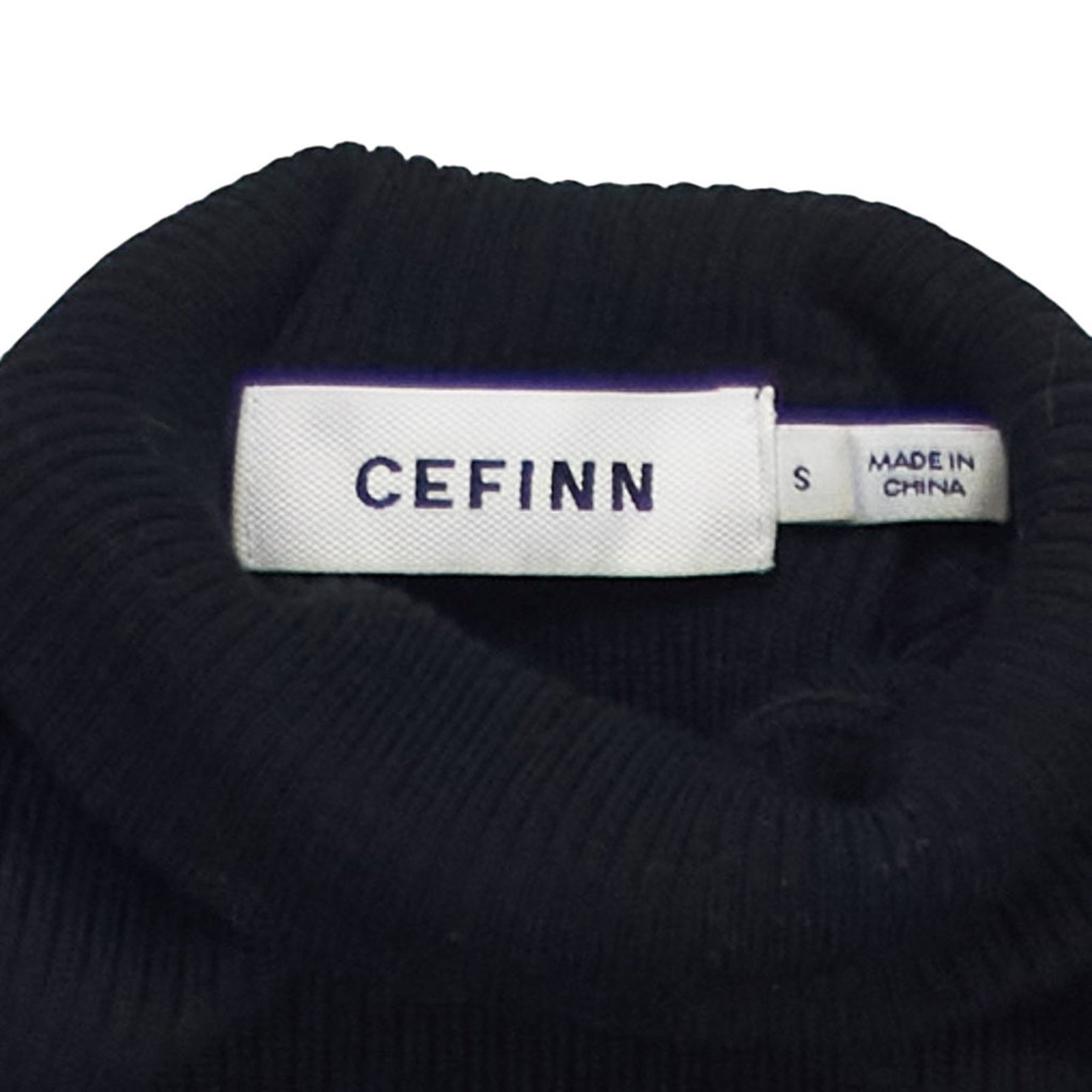 Cefinn Black Merino Wool Knit Top