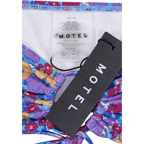 Motel Purple Floral Racola Bikini Top