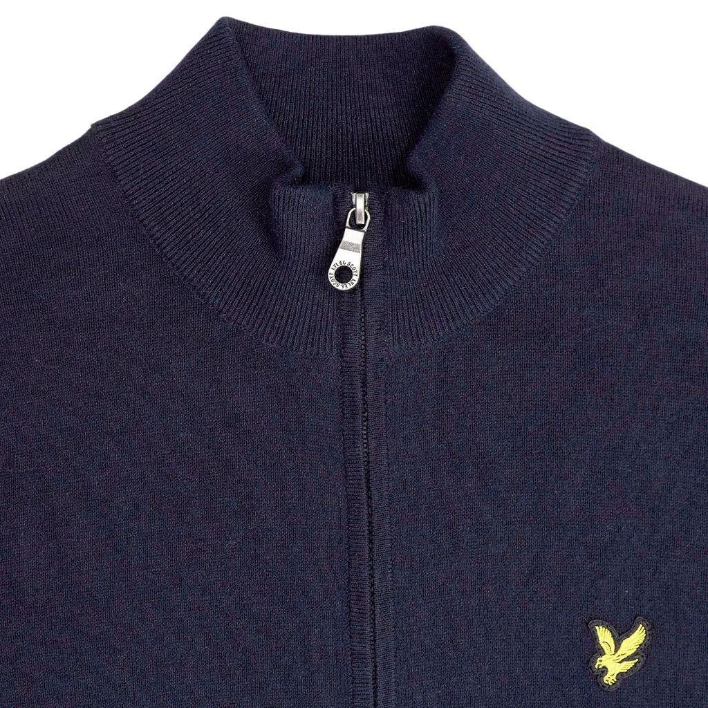 Lyle & Scott Navy Zip Cardigan