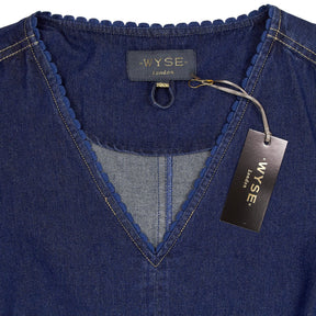Wyse Blue Denim Tamsin Dress
