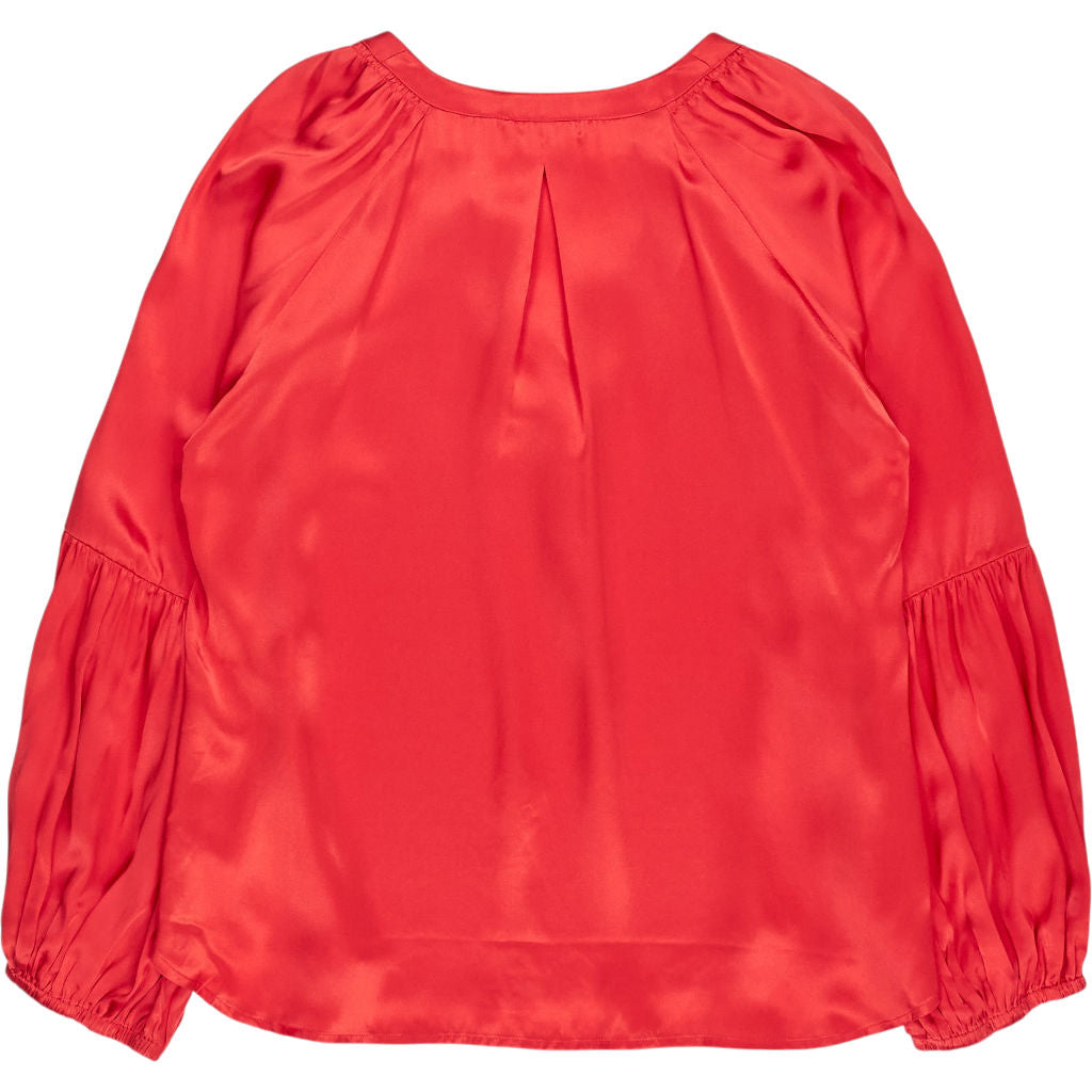 NRBY Red Silk Blouse
