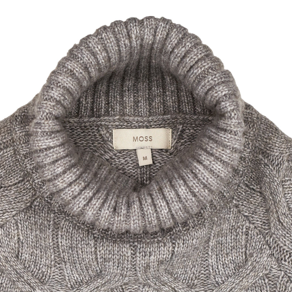 Moss Grey Turtleneck Sweater