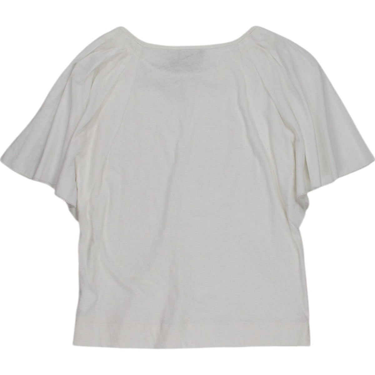 WYSE Ivory Jeanne Woven Sleeve Top