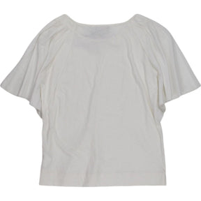 WYSE Ivory Jeanne Woven Sleeve Top