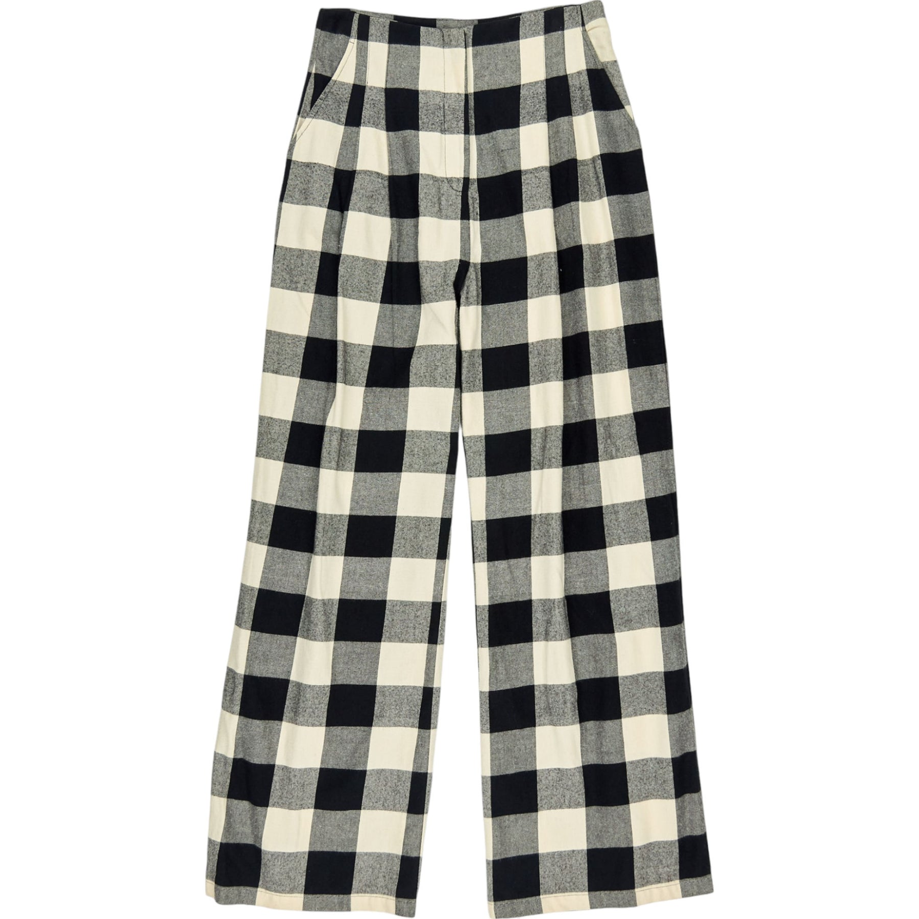 Omnes Black & Cream Check Trousers