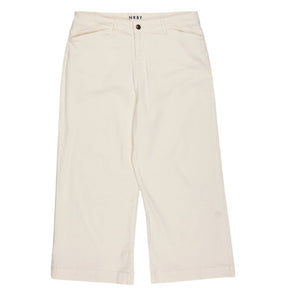 NRBY Cream Wide Leg Trousers