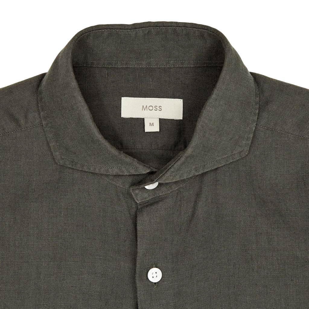 Moss Green Linen Shirt