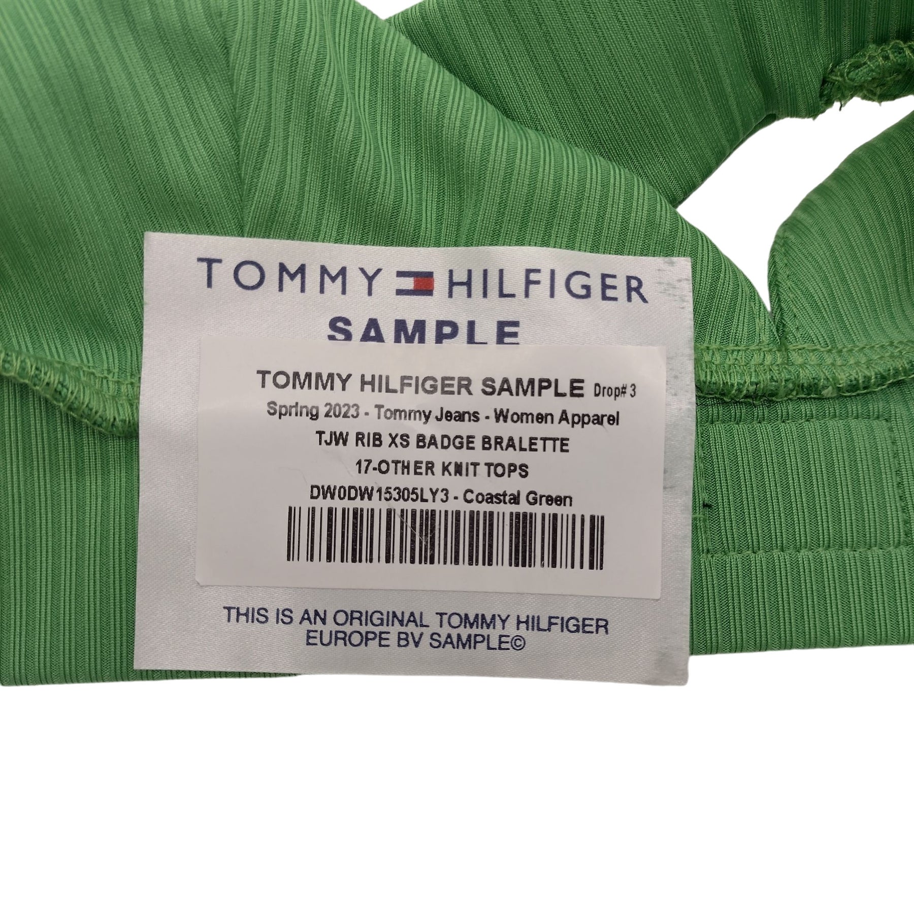 Tommy Hilfiger Green TJW Rib S Badge Bralette