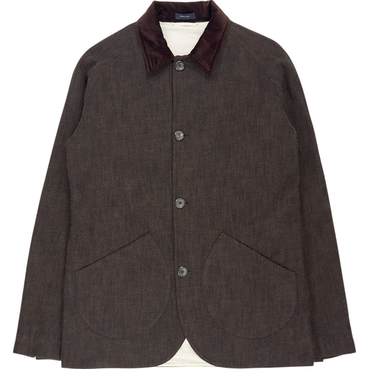 Drake's Brown Button-Up Jacket 38