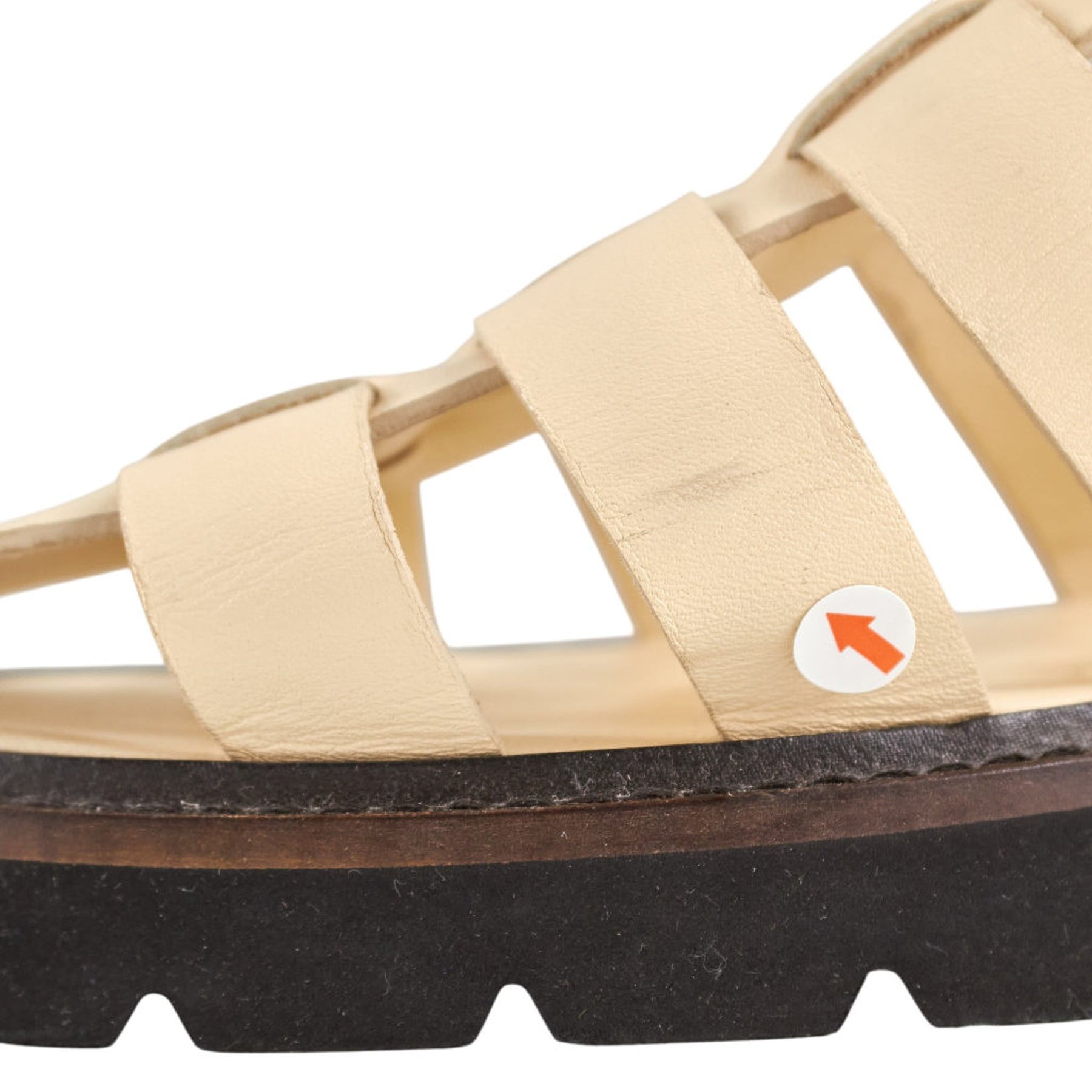 Wyse Beige Leather Sandals