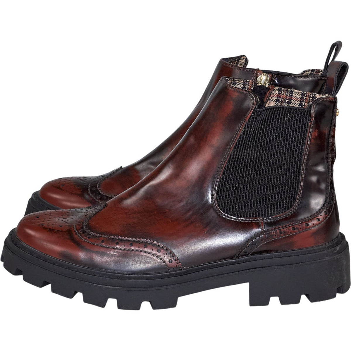 River Island Brown Leather Brogue Boots