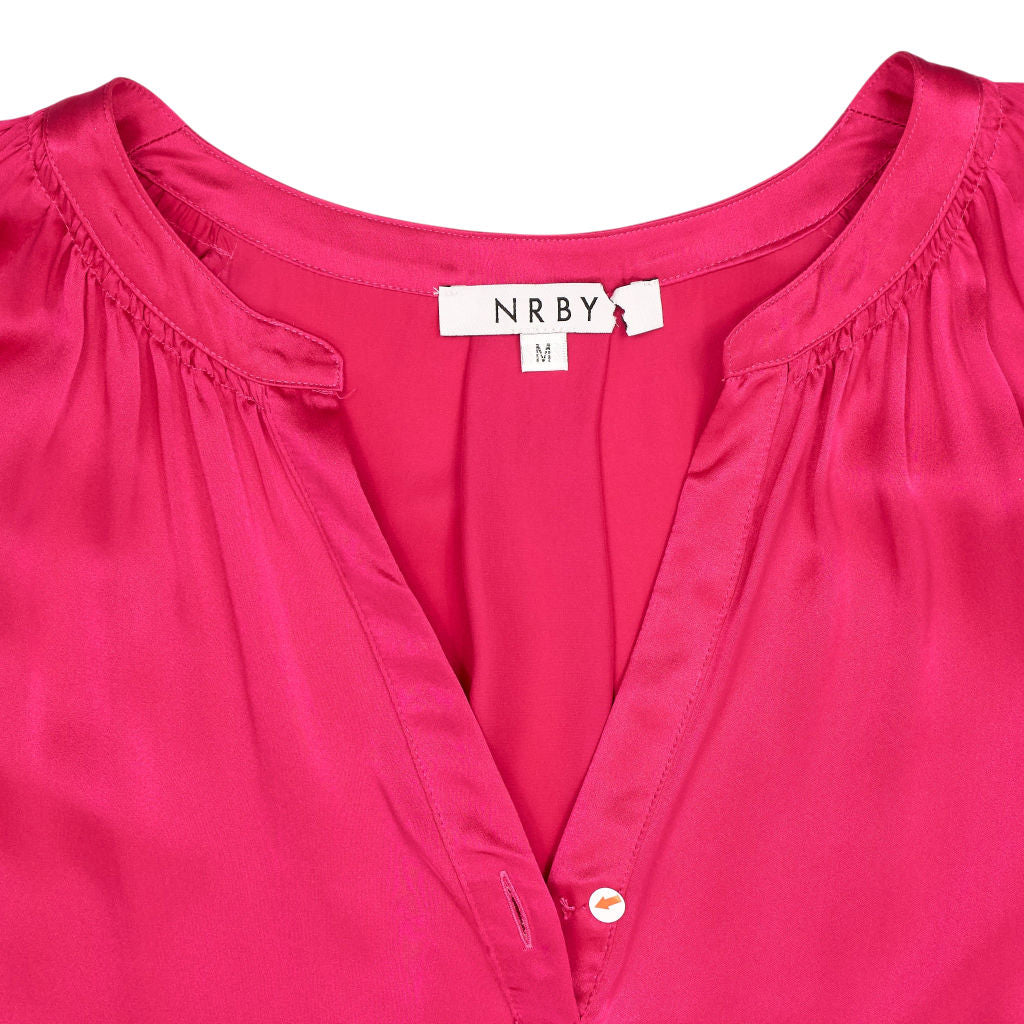 NRBY Pink Silk Blouse