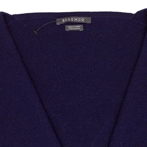 Begg & Co Navy Open Cashmere Cardigan