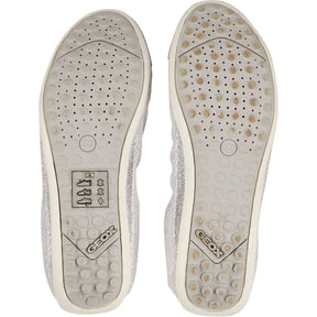 Geox Silver J Piuma Ball Ballet Flats